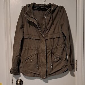 Olive Green Hooded Jacket